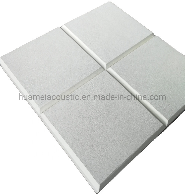 Fibergalss Soundproof Panel Bevel Edge Ceiling Tiles