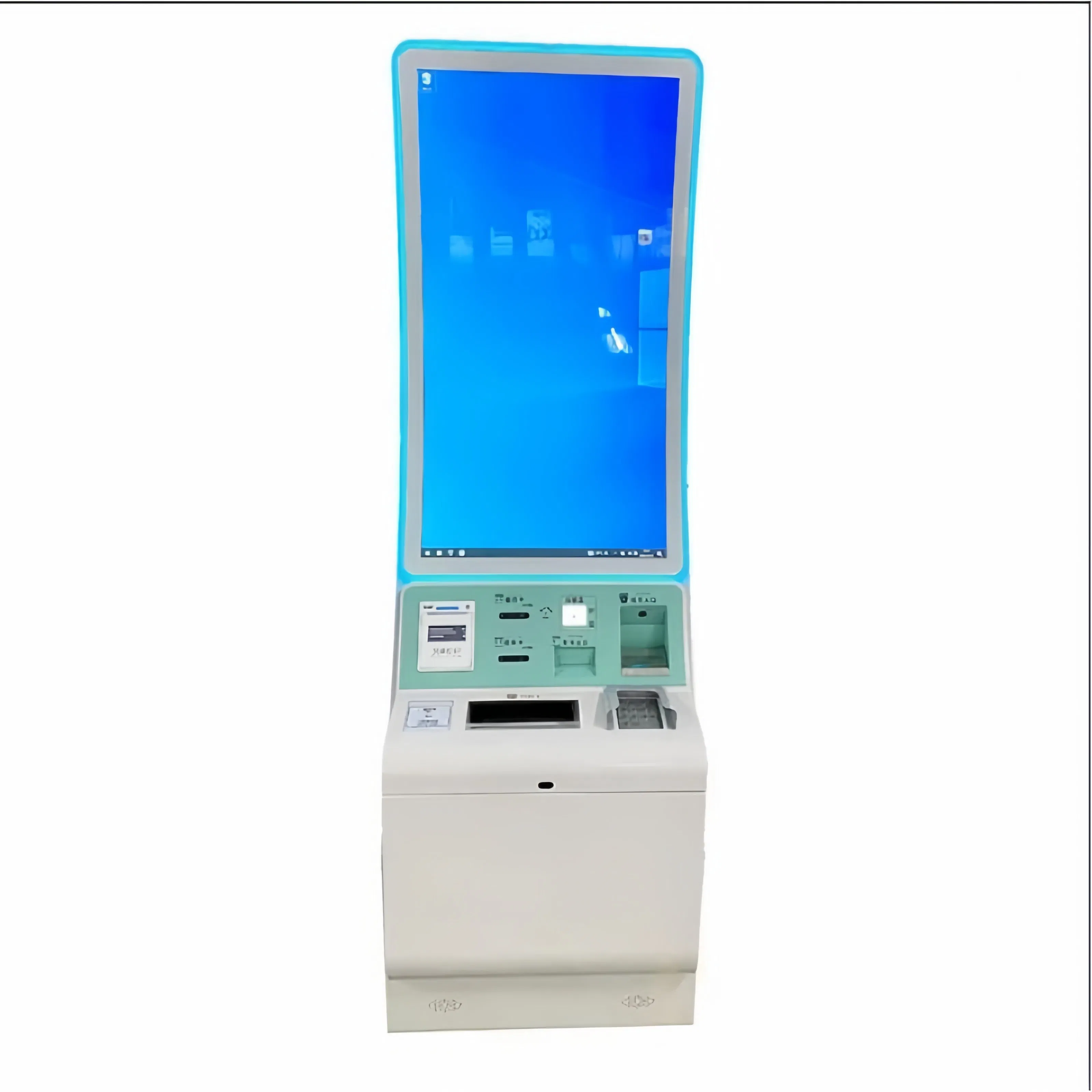 Interactive Curved Screen Self-Service Payment Kiosk for Bank ATM Machine