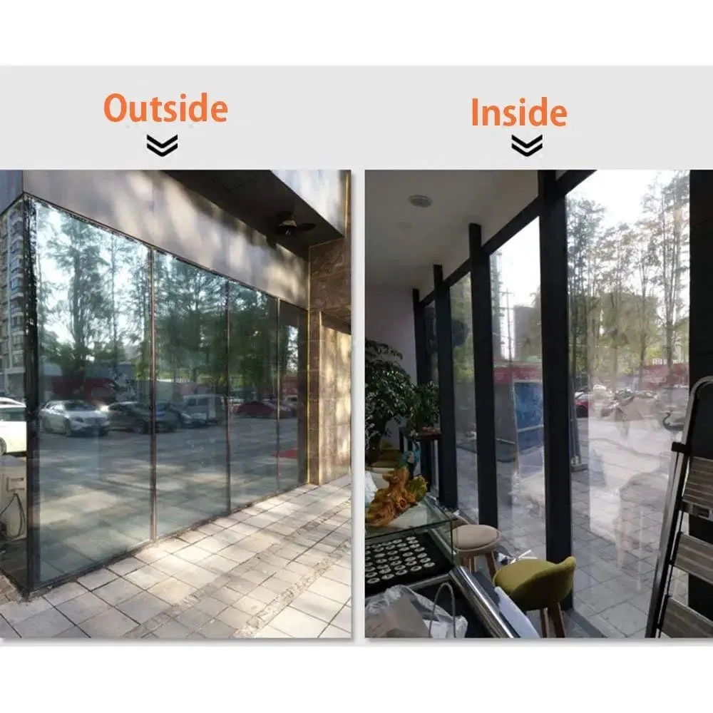 Factory Outlets One-Way Mirror 3mm~19mm Half Coated Semi-Transparent Two-Way Anti-Scrach Glass for Low-Emissivity Windows Outer Surface Building Glass
