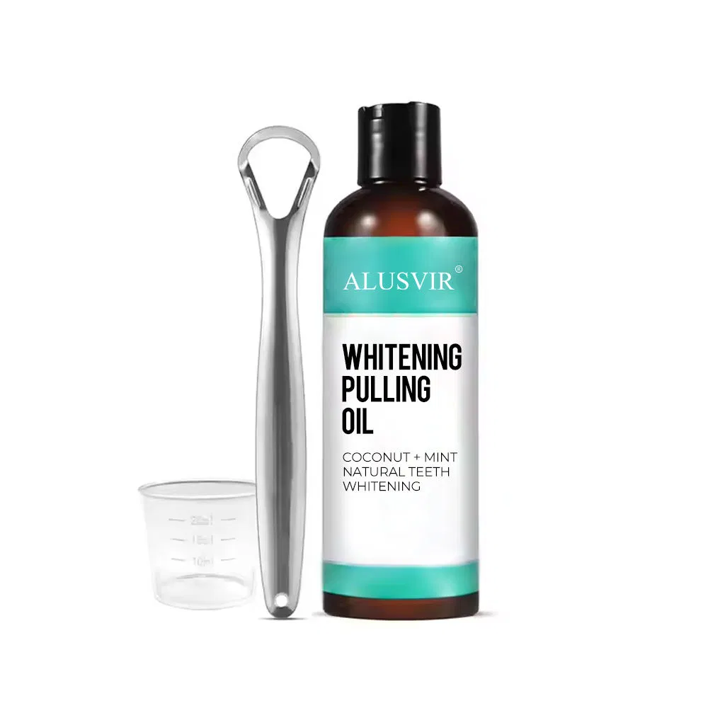 Natural Coconut Peppermint Pulling Oil Mouthwash for Teeth Whitening Fresh Breath