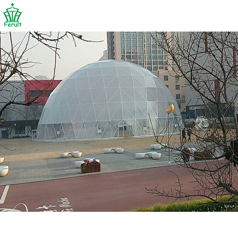 Luxury Large Marquee Clear PVC Waterproof Geodesic Steel Dome House Tent for Event Activities