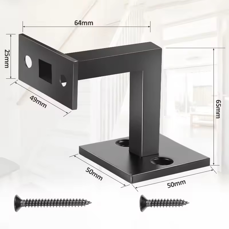 Heavy-Duty Metal Adjustable Square Wall Shelf Handrail Brackets Kit