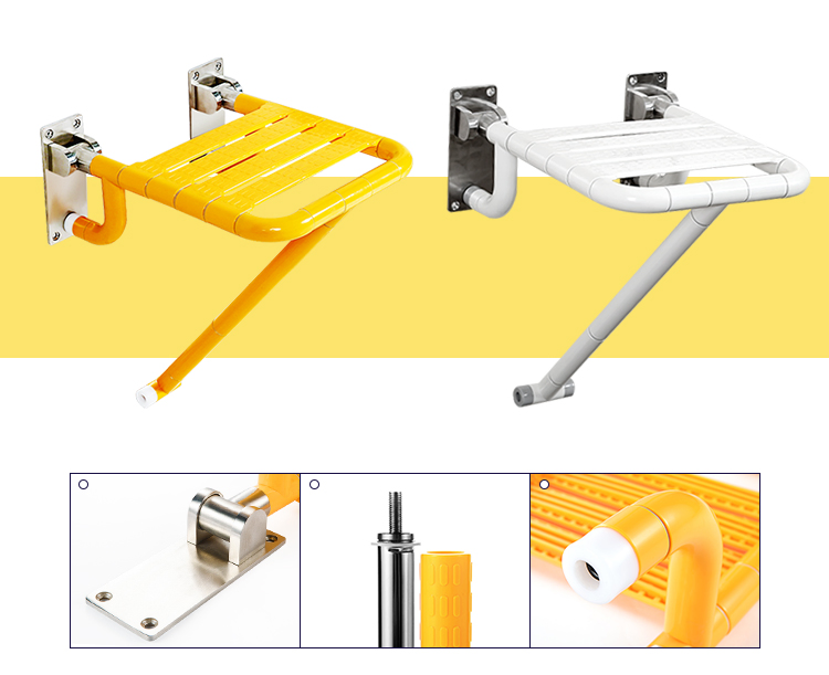 Disabled Elderly Bath Wall Mounted Folding Shower Seat Chair