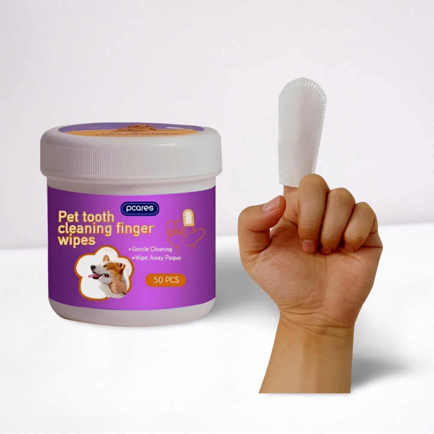 Pet Teeth Cleaning Finger Wipes Pet Gloves Wipes