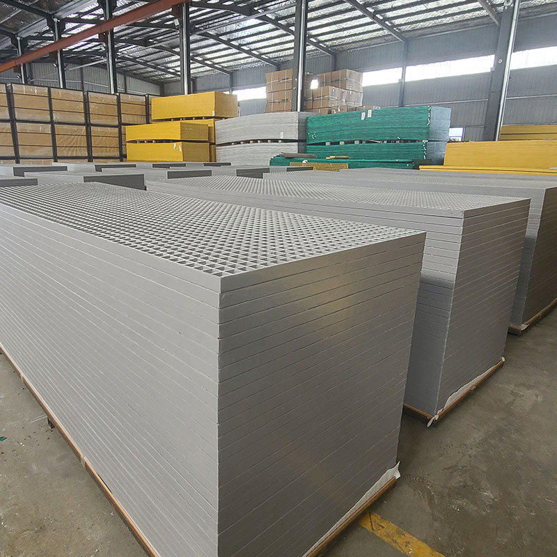 FRP Grating Sheets China Production Customized Size UV Resistant Corrosion Proof Flooring Solution Marine Deck Drainage Cover