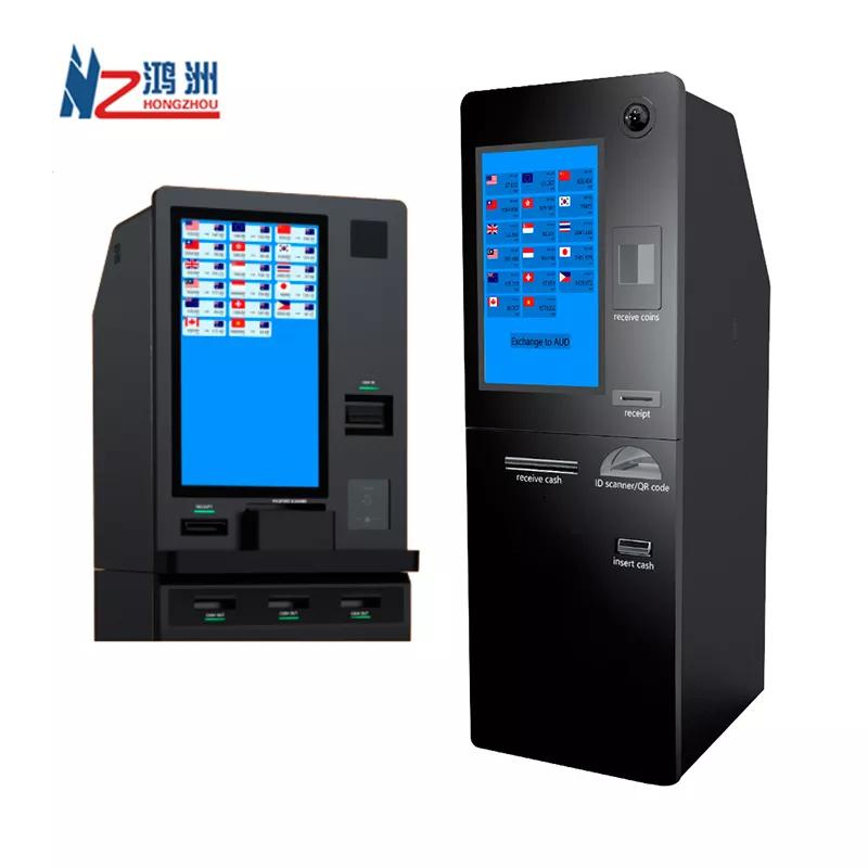 Customized Free Standing Self Service Touch Screen Cash Coin Payment Currency Exchange Kiosk ATM