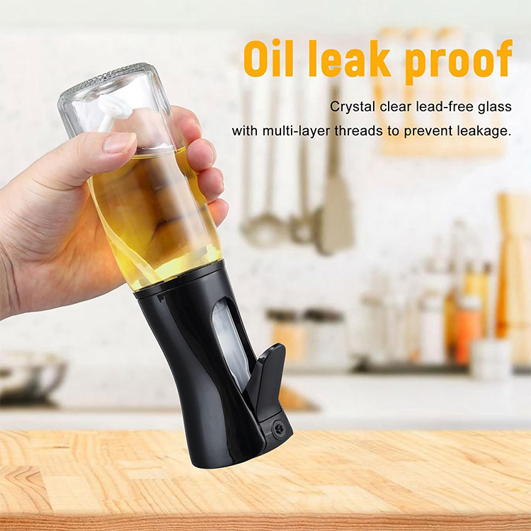 200ml Empty Cooking Glass Oil Dispenser Bottle Refillable Clear Oil Sprayer Bottles