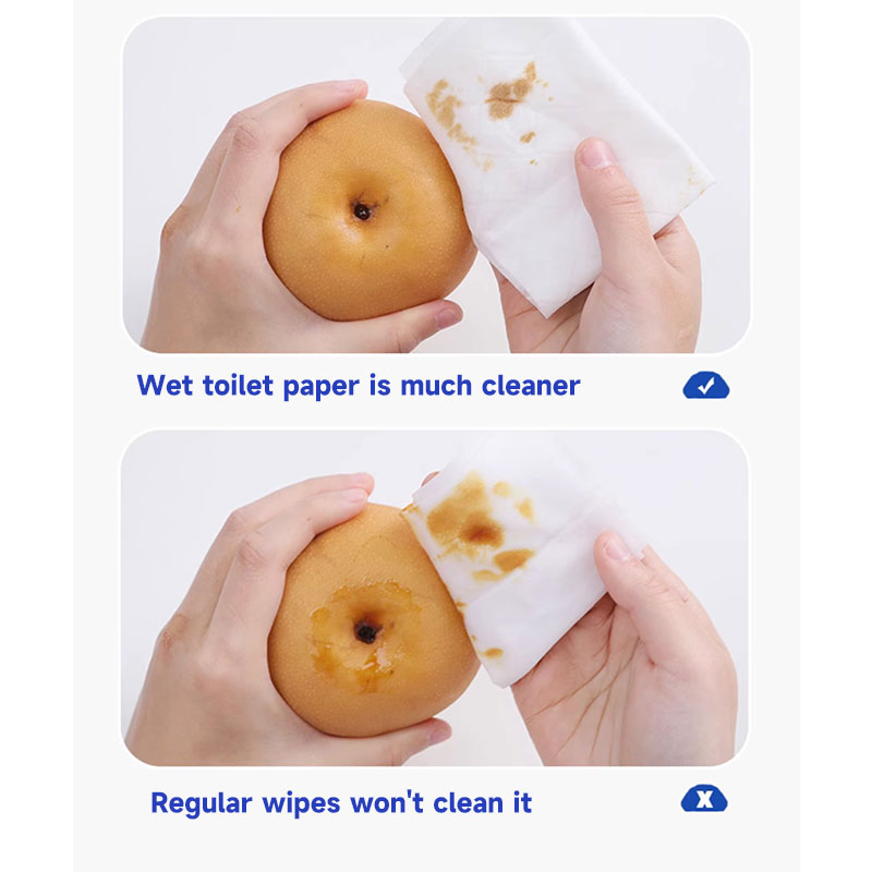 80PCS Eco-Friendly Flushable Toilet Wipes Cleaning Wet Wipe for Adults