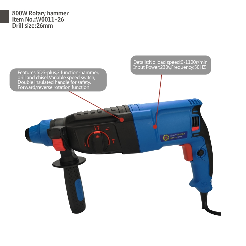 C-Mart 620W Portable Professional Heavy Duty Rotary Muliti Functional Electric Power Hammer Drills
