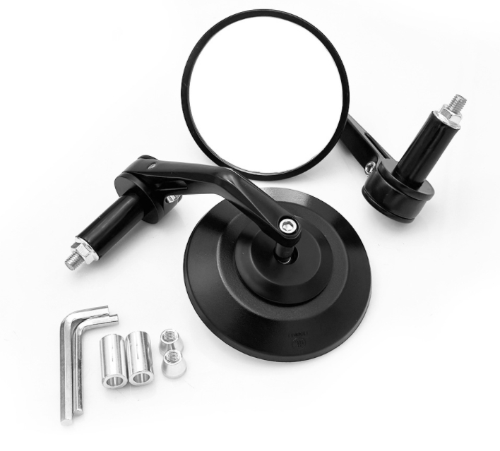 Зеркало мотоциклетное на руль, круглое, ECE, 13/18 мм