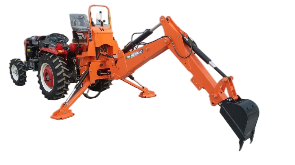 Мини-экскаватор-погрузчик компактный прицепной