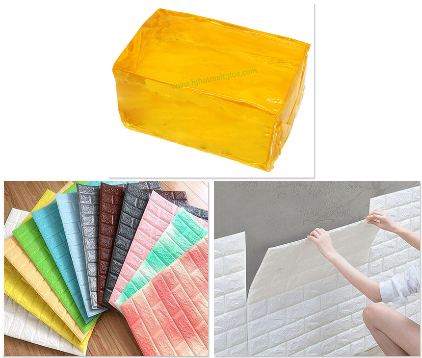 3D PVC Brick Stone Wall Decor Wallpaper Hot Melt Glue Adhesive