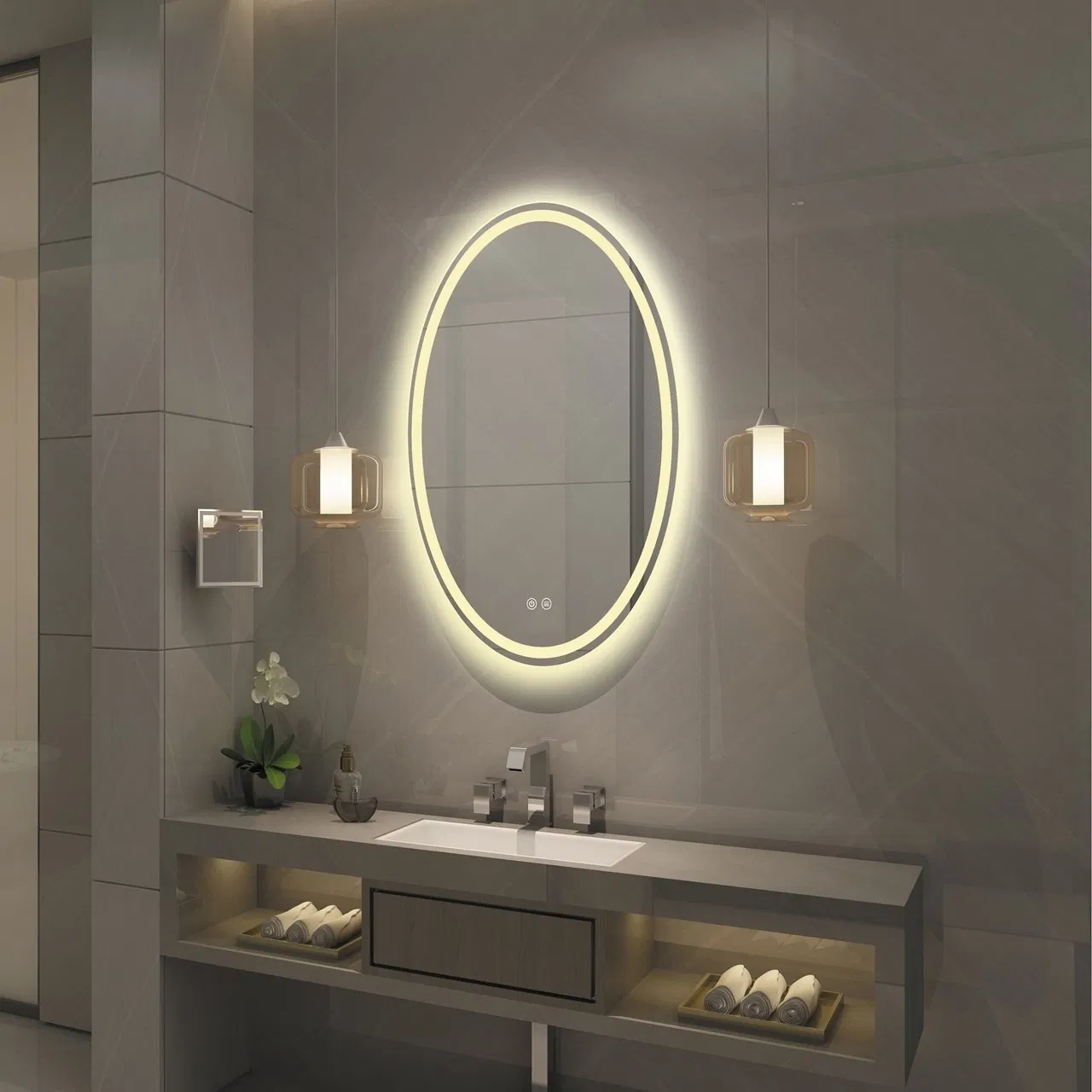 Luxury LED Smart Bathroom Mirror with Little Light