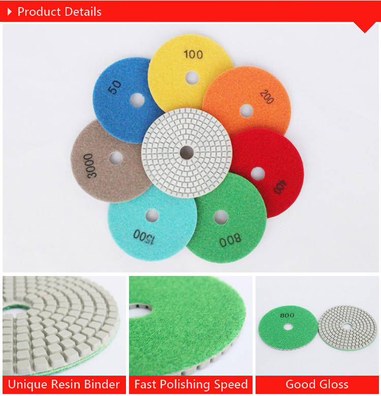 100mm/4" Diamond Wet Polishing Pad by Manufacturer