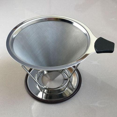 Pour Over Stainless Steel Metal Wire Mesh Manual Cone Shaped Strainer Dripper Coffee Filter