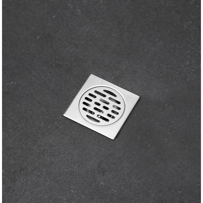 Modern 4 Inch Square 304 Stainless Steel Floor Shower Drain Bathroom Accessories Backflow Preventer for Hotels
