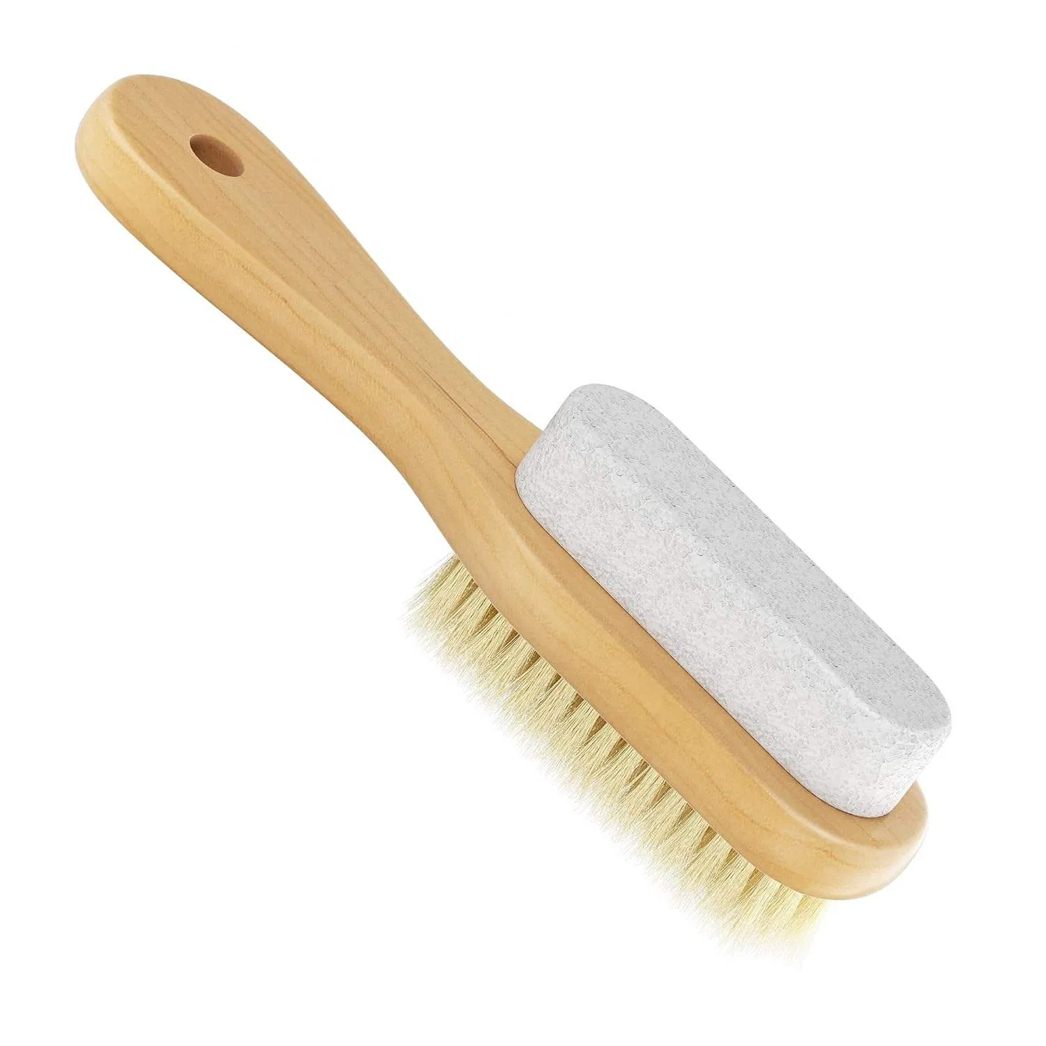 Clean Pumice Stone for Feet and Remove Hardened Skin Wooden Nail Brush