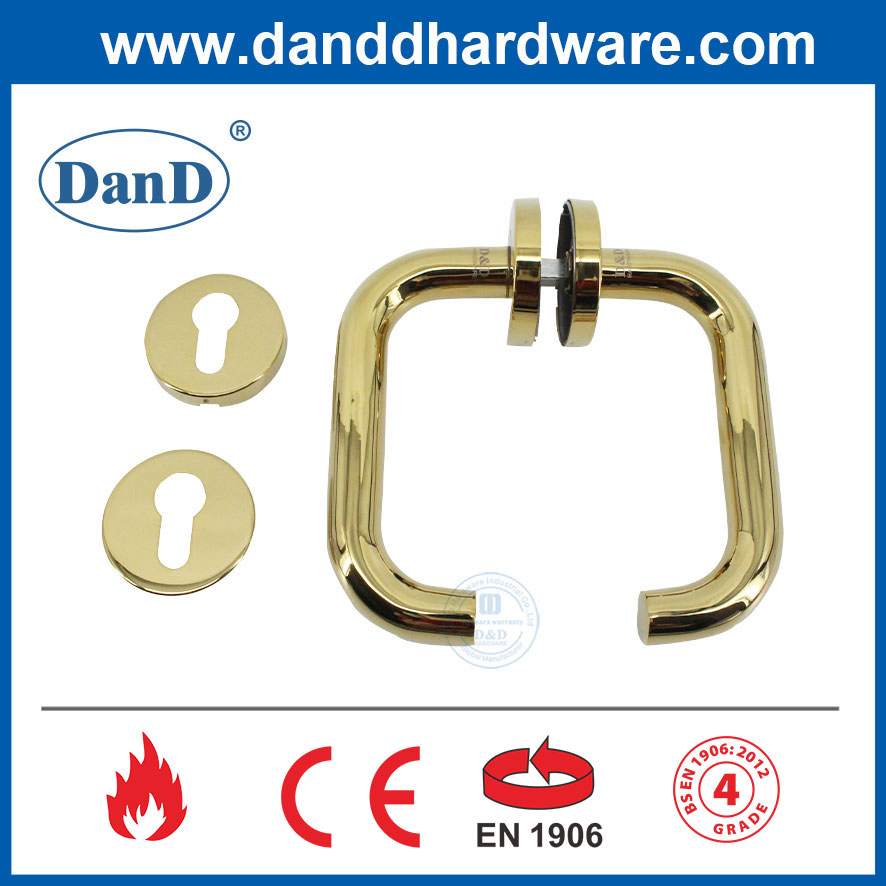 En1906 Stainless Steel Modern Fire Rated Interior Door PVD Gold Lever Handles