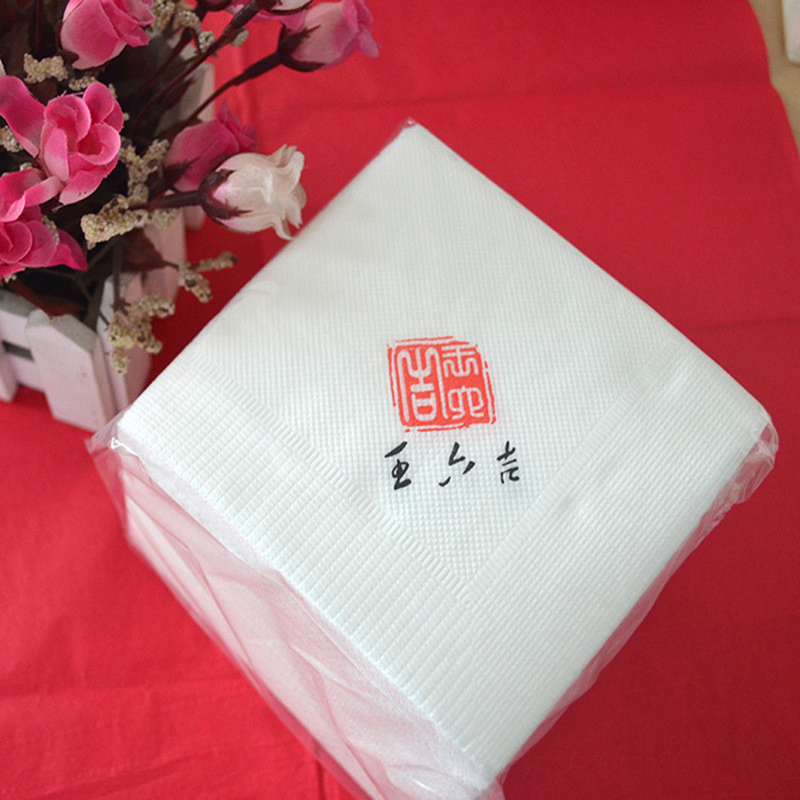 Premium Custom Printed White Paper Napkins for Restaurant and Hotel Dining