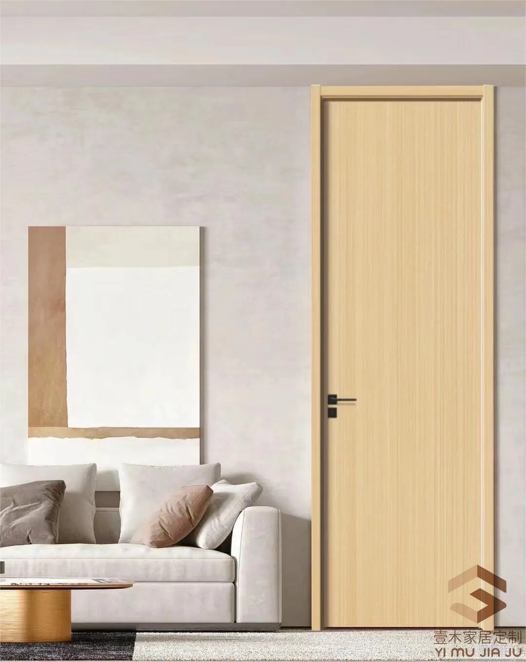 Colorful Timber Veneer Interior Bedroom Door