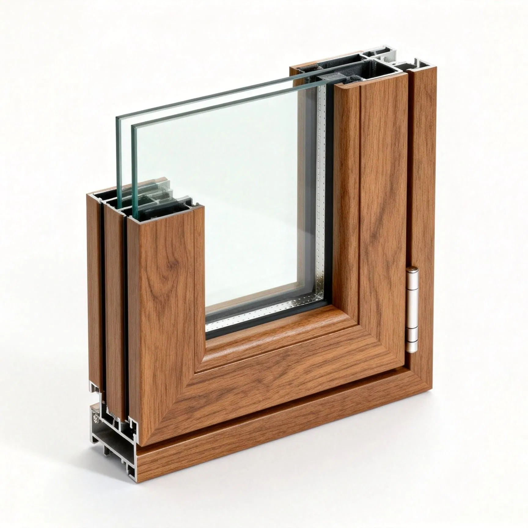 Chinese-Style Antique Solid Wood Composite Windows, Custom Sizes Available