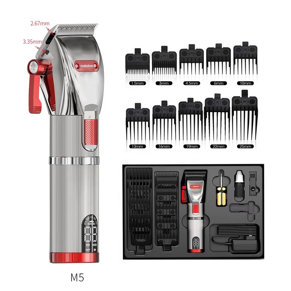 Professional Metal Barber Clippers for Precision Hair Trimming