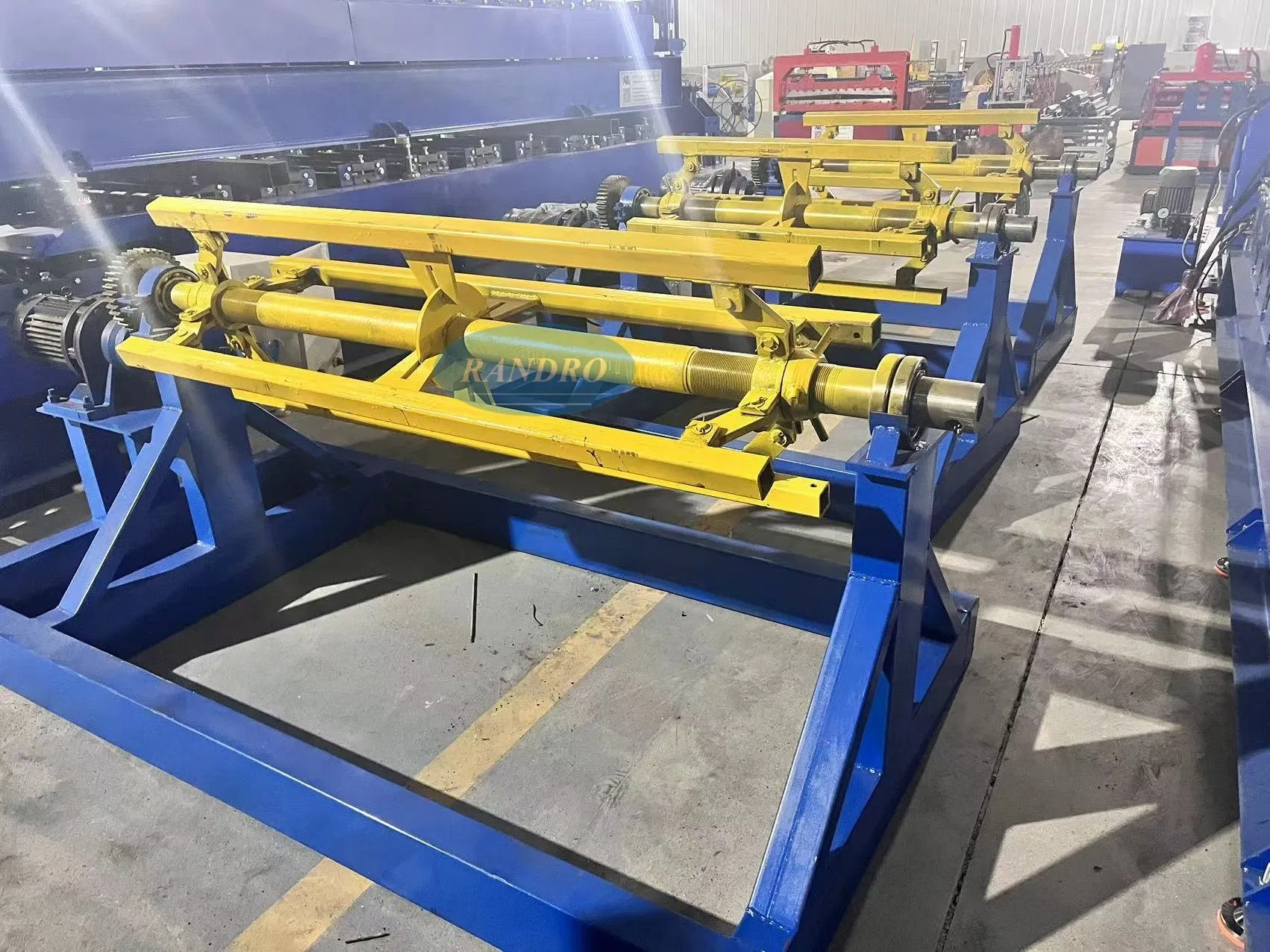 High Speed Electric Uncoiler for Steel Coil Simple Color Coil Feeding Rack Decoiling Machine