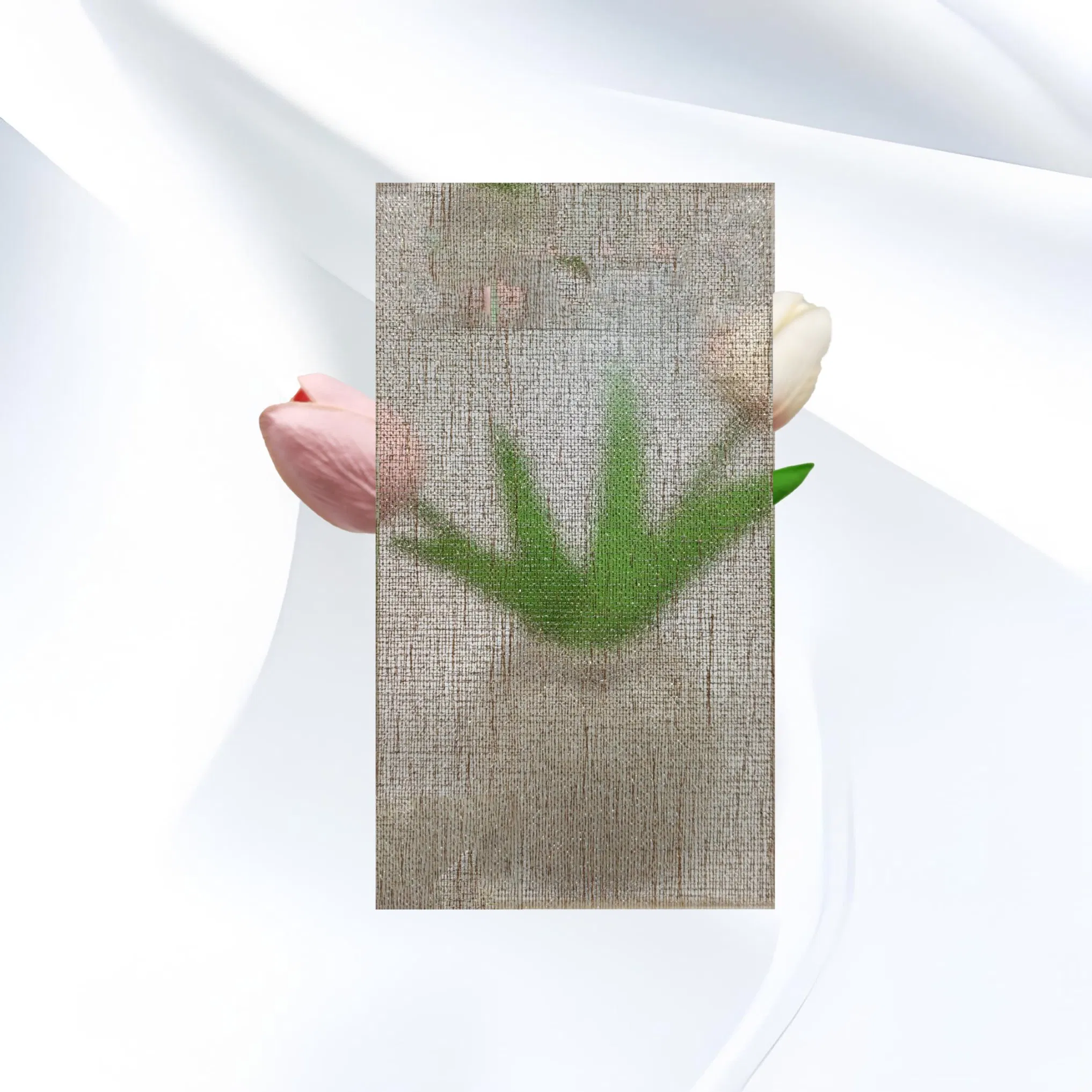 Premium Acid Washning of Surface Mesh Laminated Glass for Wall Decorations
