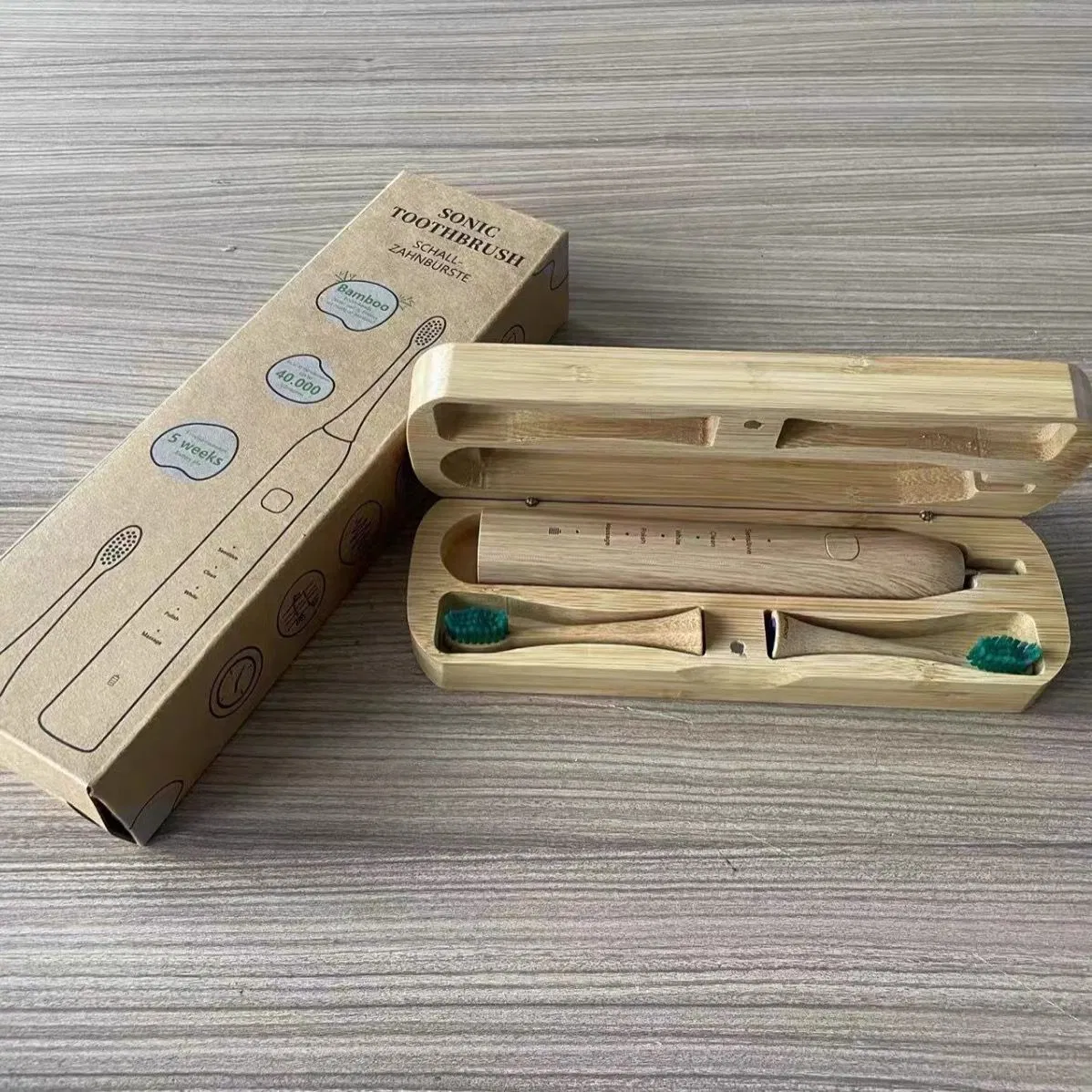 New Eco-Friendly Bamboo Megnetic Levitation Electric Toothbrush