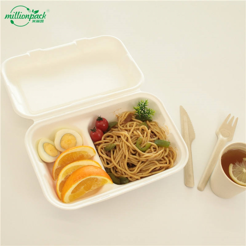 Microwave-Safe Sugarcane Tray for Office Lunches and Catering Events