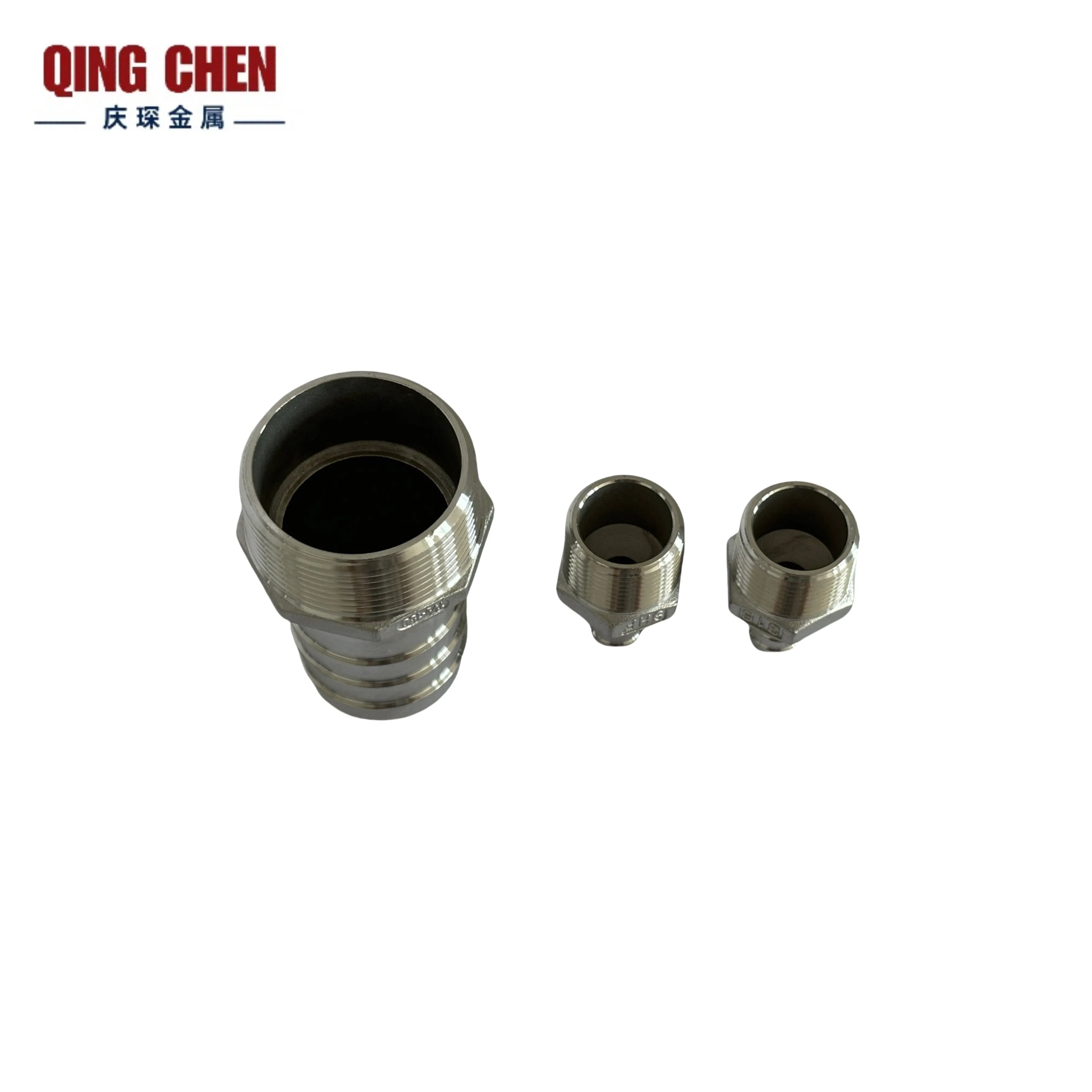 304/316 Stainless Steel Pipe Fitting NPT BSPT Male Threaded Hose Nipple