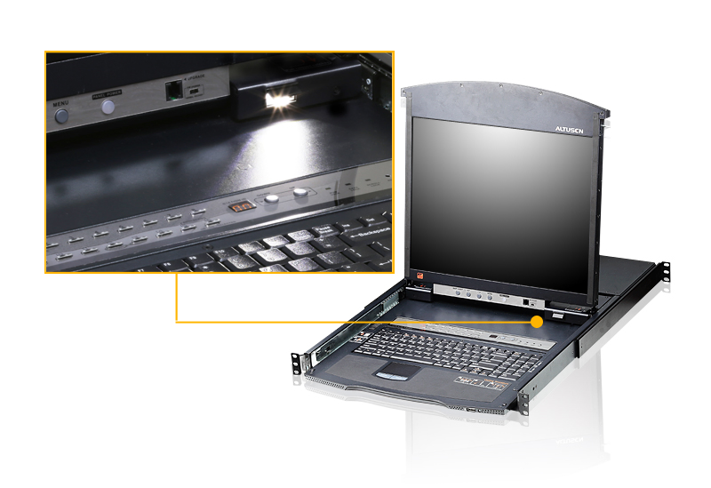 KVM-коммутатор ATEN KL1508AiM 8 портов с LCD