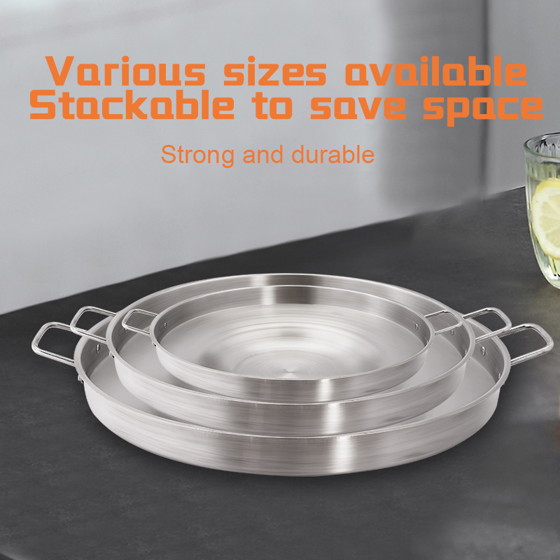 Daosheng New Hot Sale Stainless Steel Concave Fry Grill Down Pan Mexican Style Wok