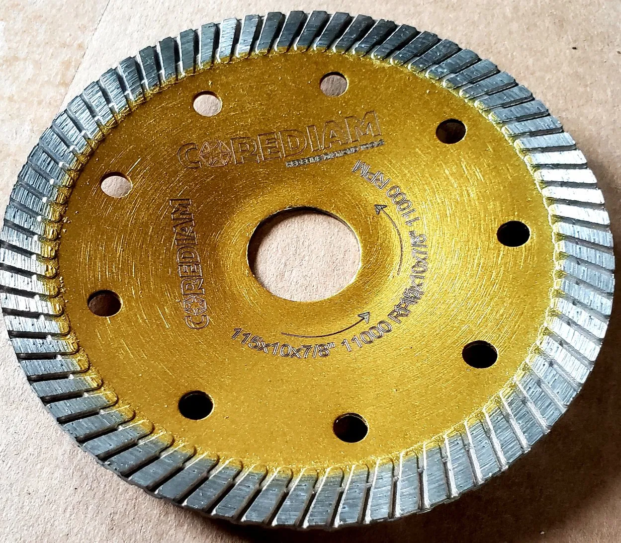 Concave Turbo Blade for Stone Cutting