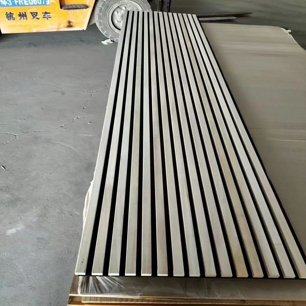 Eco-Friendly Acoustic Panel Wood Slat Polyester Fiber for Room Wall