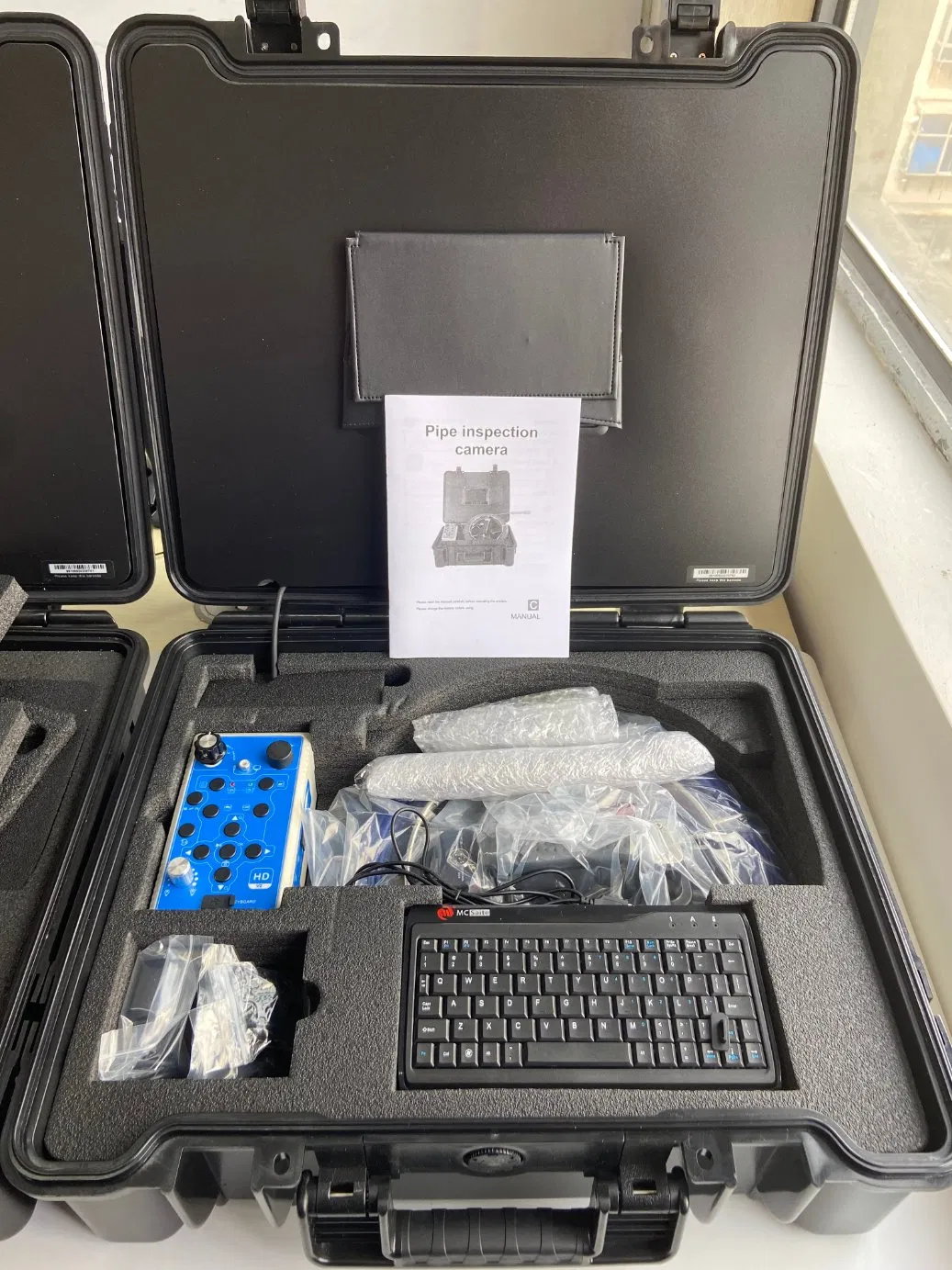 23mm Pipeline Inspection Camera with 7 Inch Monitor, DVR Recording