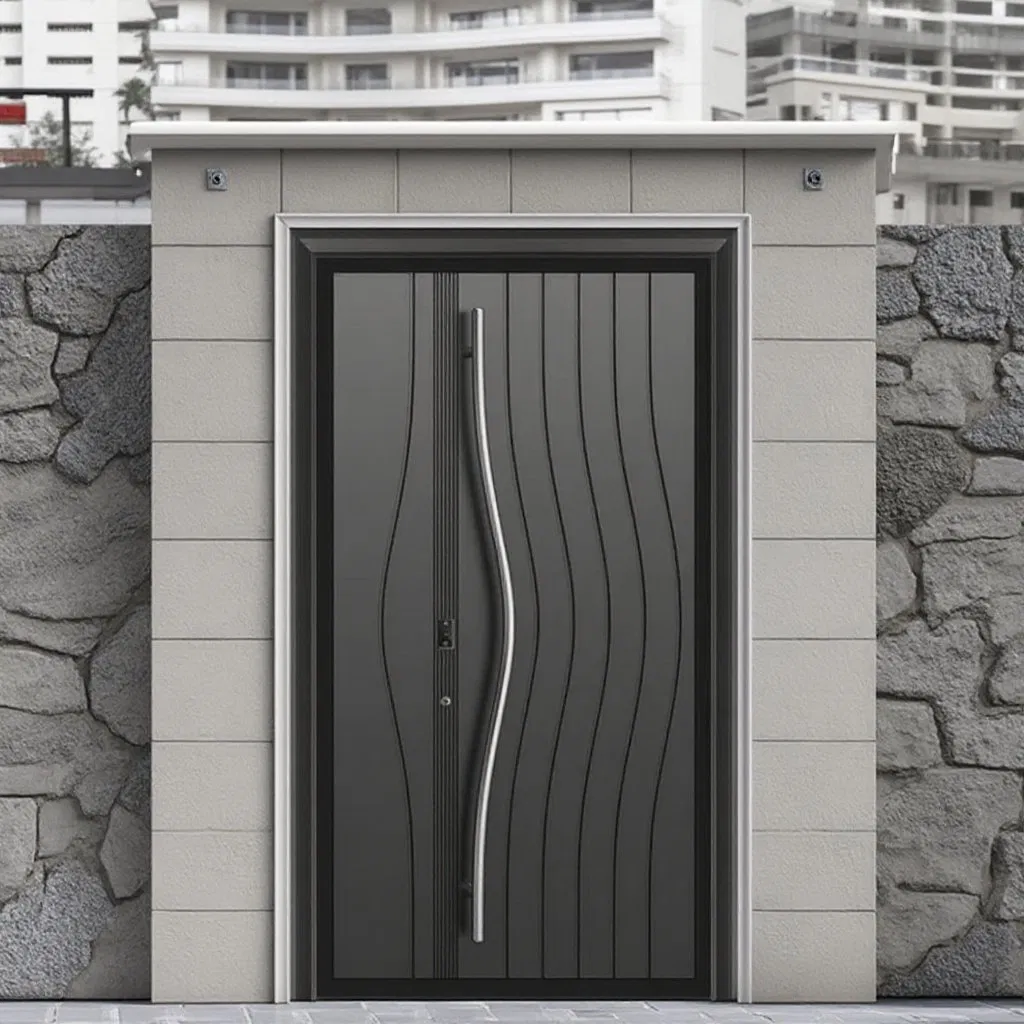 Cheap Price Stainless Steel Door Front Metal Modern Exterior Security Steel Door Cast Aluminium Security Door