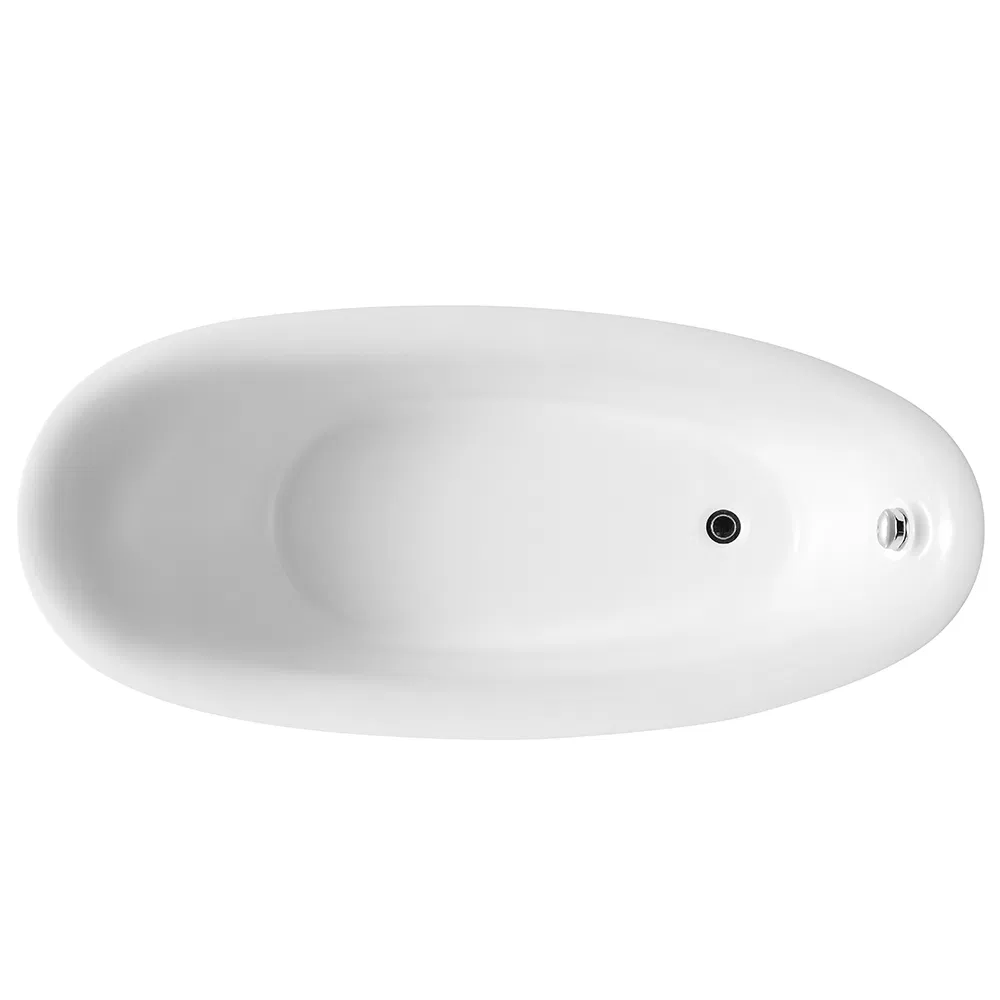 Белая овальная акриловая ванна на ножках
