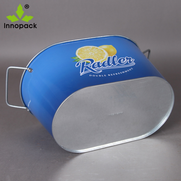 10qt Square Tin Metal Ice Bucket for Beer Promotion