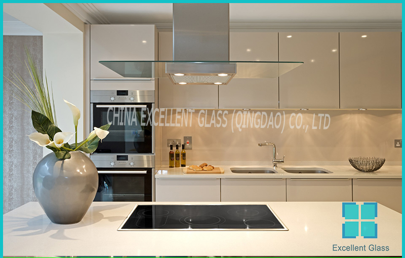 Lacquered Glass, Painted Glass, Vinyl Back Painted Glass, Decorative Glass for Splash Board for Kitchen Cabinet Bar