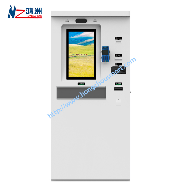 Self-Service Bank Transaction Kiosk Virtual Teller Machine Foreign Currency Exchange ATM Kiosk