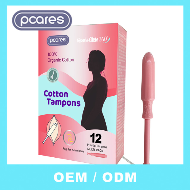 FDA Private Customized Organic Soft Cotton Disposable Sanitary Pad Napkin Tampons with Applicator