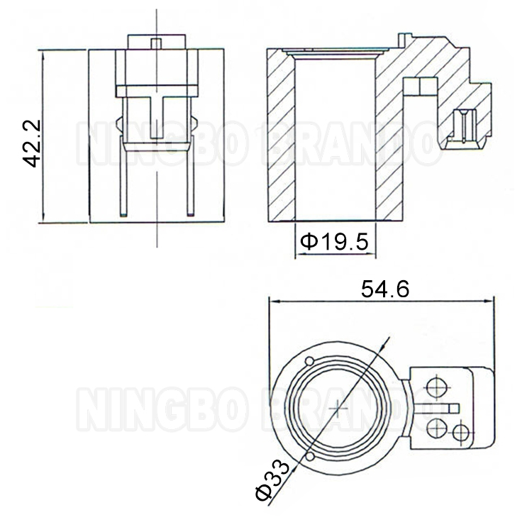 Катушка гидравлического клапана 24VDC 24W для экскаватора