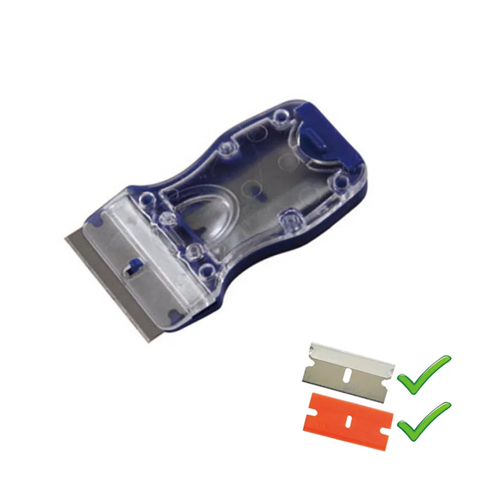 Mini Cleaning Scraper Plastic Razor Scraper W/Plastic Blades or Metal Blades