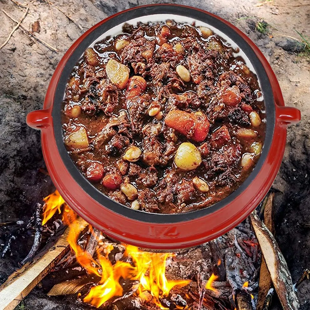 Чугунный кемпинговый котелок Dutch Oven с антипригарным покрытием