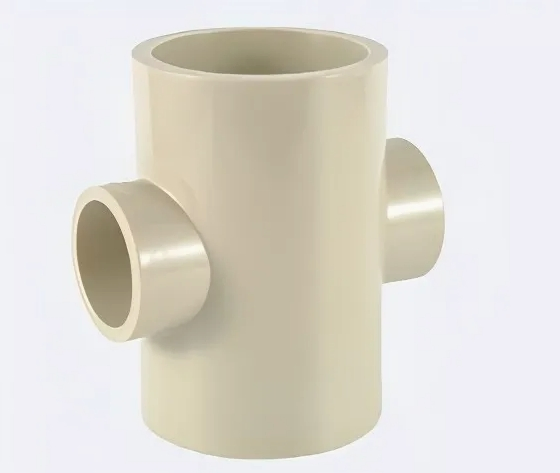High Strength PP-H Plastic Cross Connector for Chemical Fluid Transport