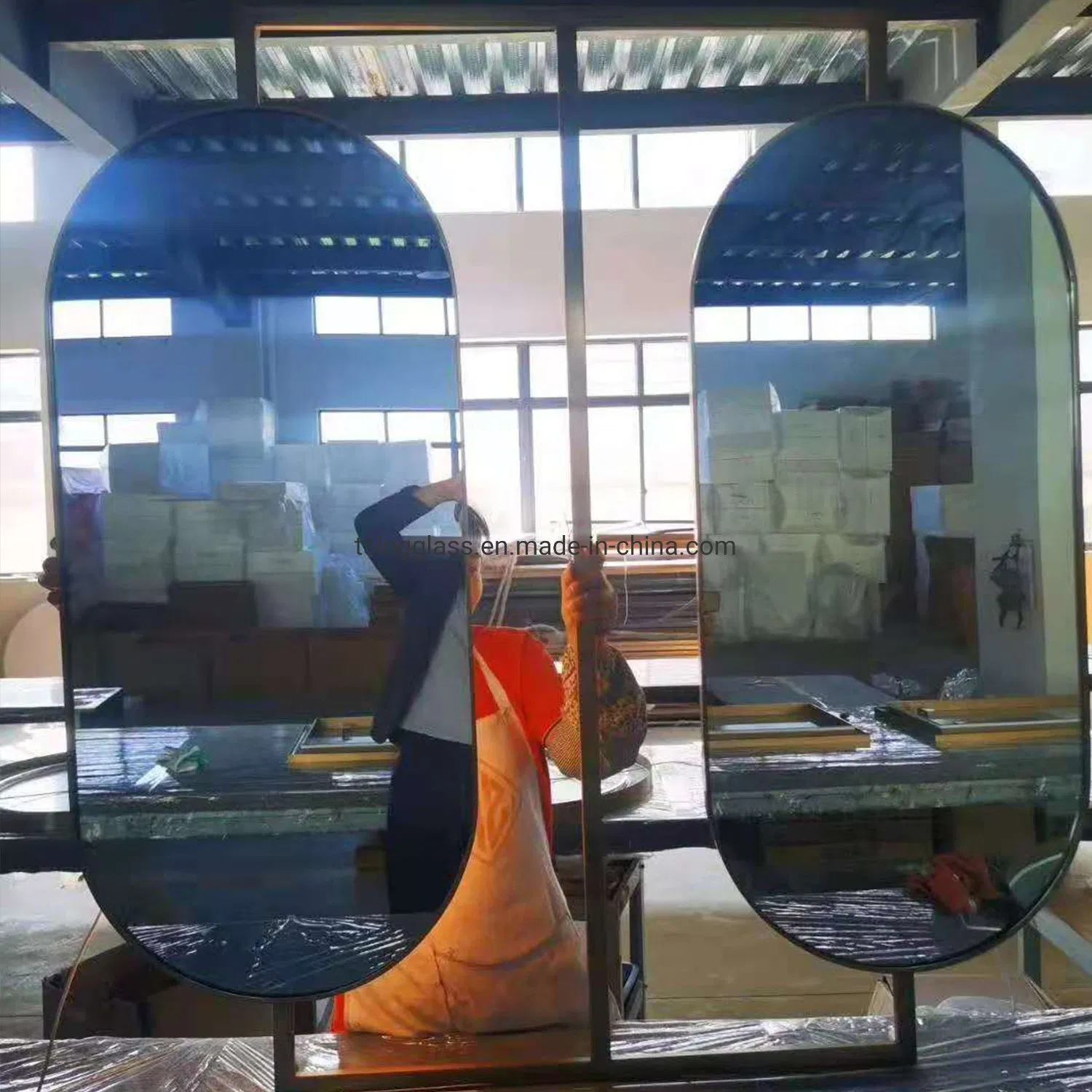 Touch Control Light Makeup Bathroom Wall WiFi Smart LED Mirror Makeup Vanity Anti-Fog Mirror