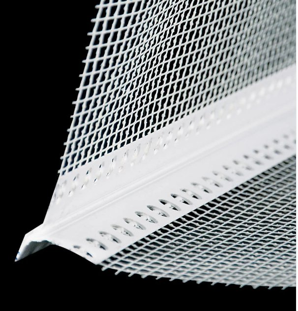 Hot Sell 2.5m Length Drywall Wall PVC Angle Corner Bead with 10cm Fiberglass Mesh