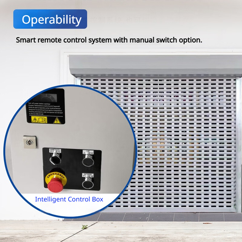 Hollow Aluminum Corrosion-Resistant Hotel Station Rolling Shutter Door Industrial Door