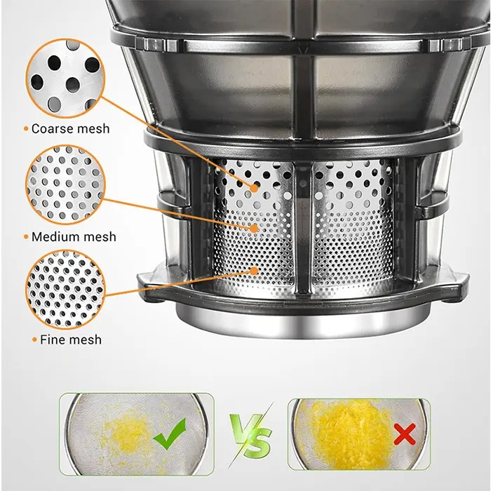 Sj-047 Newest Design Easy to Clean Big Mouth Cold Press Slow Juicer Fresh Juice Extractor Original Juicer
